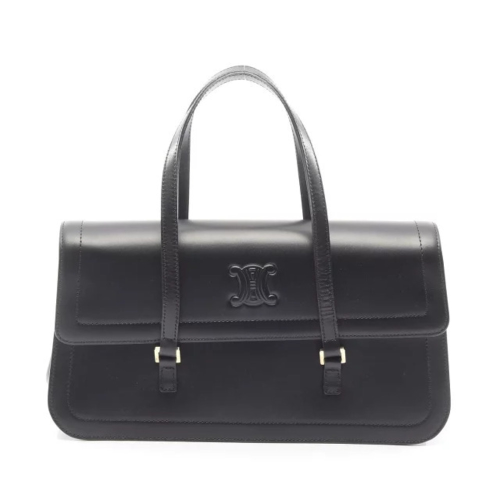 Celine Triomphe handbag leather black